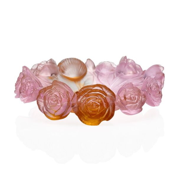 Crystal Peony Saucer Pink and Amber - Image 2